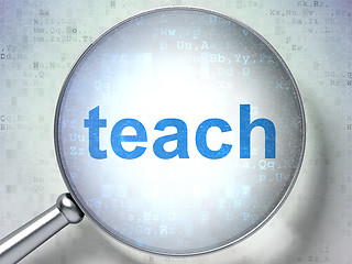 Image showing Education concept: Teach with optical glass