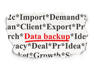 Image showing Information concept: Data Backup on Paper background