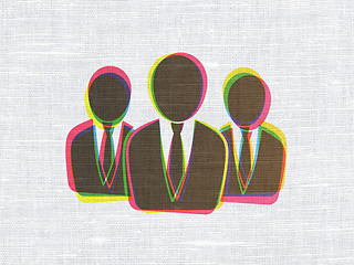 Image showing Law concept: Business People on fabric texture background