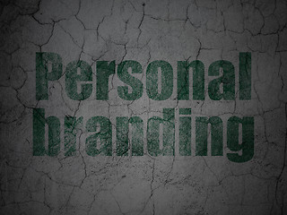 Image showing Advertising concept: Personal Branding on grunge wall background