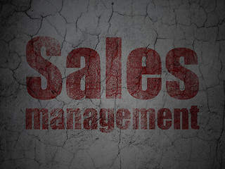 Image showing Marketing concept: Sales Management on grunge wall background