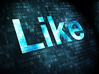 Image showing Social media concept: Like on digital background