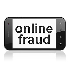 Image showing Privacy concept: Online Fraud on smartphone