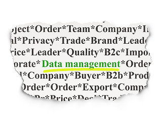 Image showing Information concept: Data Management on Paper background