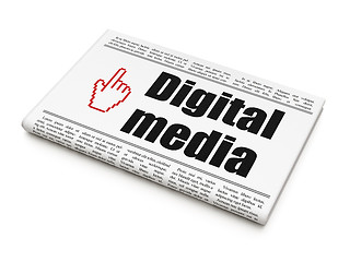 Image showing Marketing news concept: newspaper with Digital Media and Mouse C