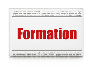 Image showing Education news concept: newspaper headline Formation