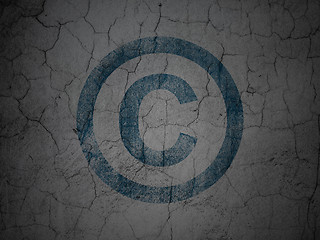 Image showing Law concept: Copyright on grunge wall background