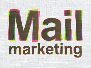 Image showing Marketing concept: Mail Marketing on fabric texture background