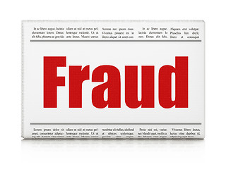 Image showing Security news concept: newspaper headline Fraud