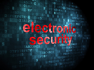 Image showing Privacy concept: Electronic Security on digital background