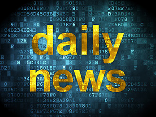 Image showing News concept: Daily News on digital background