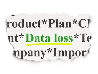 Image showing Data concept: Data Loss on Paper background