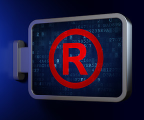 Image showing Law concept: Registered on billboard background