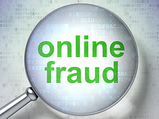 Image showing Security concept: Online Fraud with optical glass