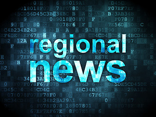 Image showing News concept: Regional News on digital background