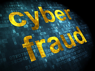 Image showing Security concept: Cyber Fraud on digital background