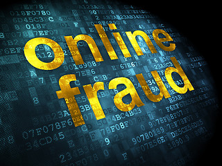 Image showing Privacy concept: Online Fraud on digital background