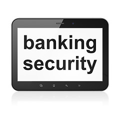 Image showing Safety concept: Banking Security on tablet pc computer