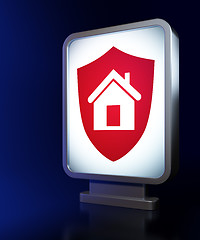 Image showing Privacy concept: Shield on billboard background