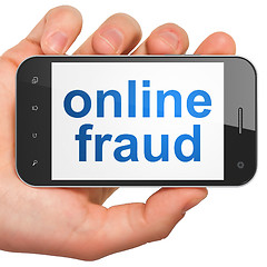 Image showing Safety concept: Online Fraud on smartphone