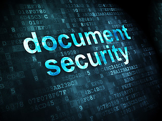 Image showing Protection concept: Document Security on digital background