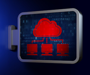 Image showing Cloud computing concept: Cloud Network on billboard background