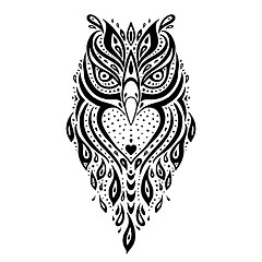 Image showing Decorative Owl. Ethnic pattern.