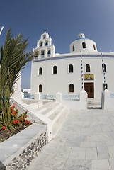 Image showing church oia santorini greek islands