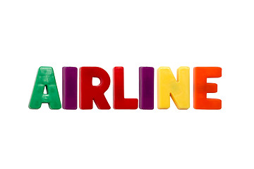 Image showing Letter magnets AIRLINE