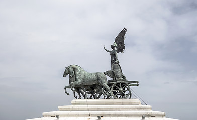 Image showing Statue of goddess Victoria in Rome