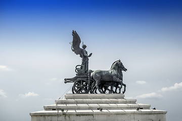 Image showing Statue of goddess Victoria in Rome