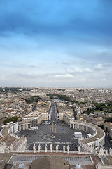 Image showing Panorama view of St Peter's Square