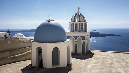 Image showing Blue Church of Santorini