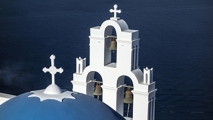 Image showing  Blue church Firostefani