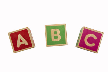 Image showing Alphabet blocks ABC