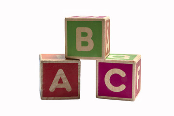 Image showing Alphabet blocks ABC