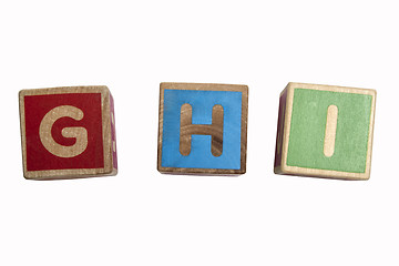 Image showing Alphabet blocks GHI