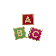 Image showing Alphabet blocks ABC
