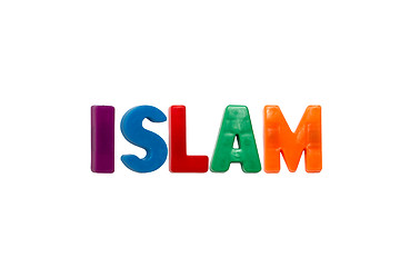 Image showing Letter magnets ISLAM