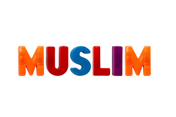 Image showing Letter magnets MUSLIM