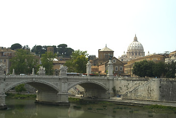 Image showing view of vatican and tiber river rome