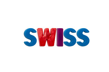 Image showing Letter magnets SWISS