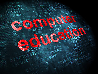 Image showing Education concept: Computer Education on digital background