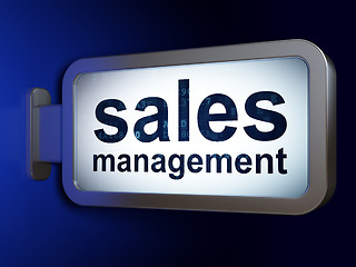 Image showing Advertising concept: Sales Management on billboard background