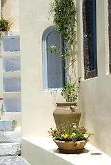 Image showing street scene greek islands