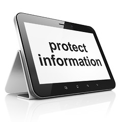 Image showing Safety concept: Protect Information on tablet pc computer