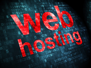 Image showing SEO web design concept: Web Hosting on digital background