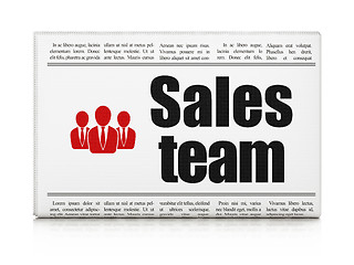 Image showing Marketing news concept: newspaper with Sales Team and Business P