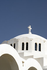 Image showing church thira santorini greek islands