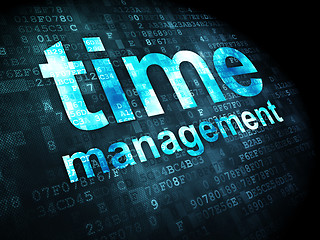 Image showing Timeline concept: Time Management on digital background